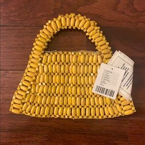 Urban Outfitters Yellow Beaded Mini Bag